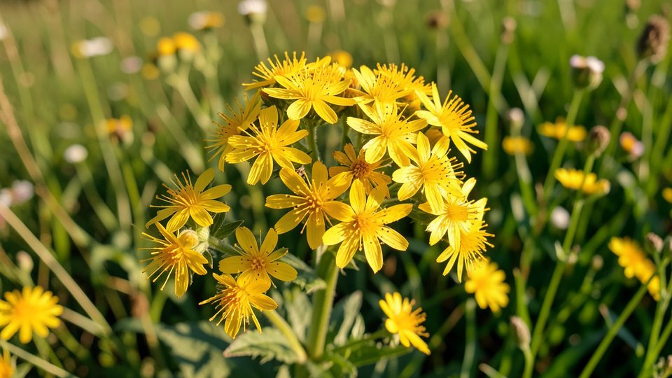 Blühendes Echtes Johanniskraut mit leuchtend gelben, fünfblättrigen Blüten auf einer sommerlichen Wiese